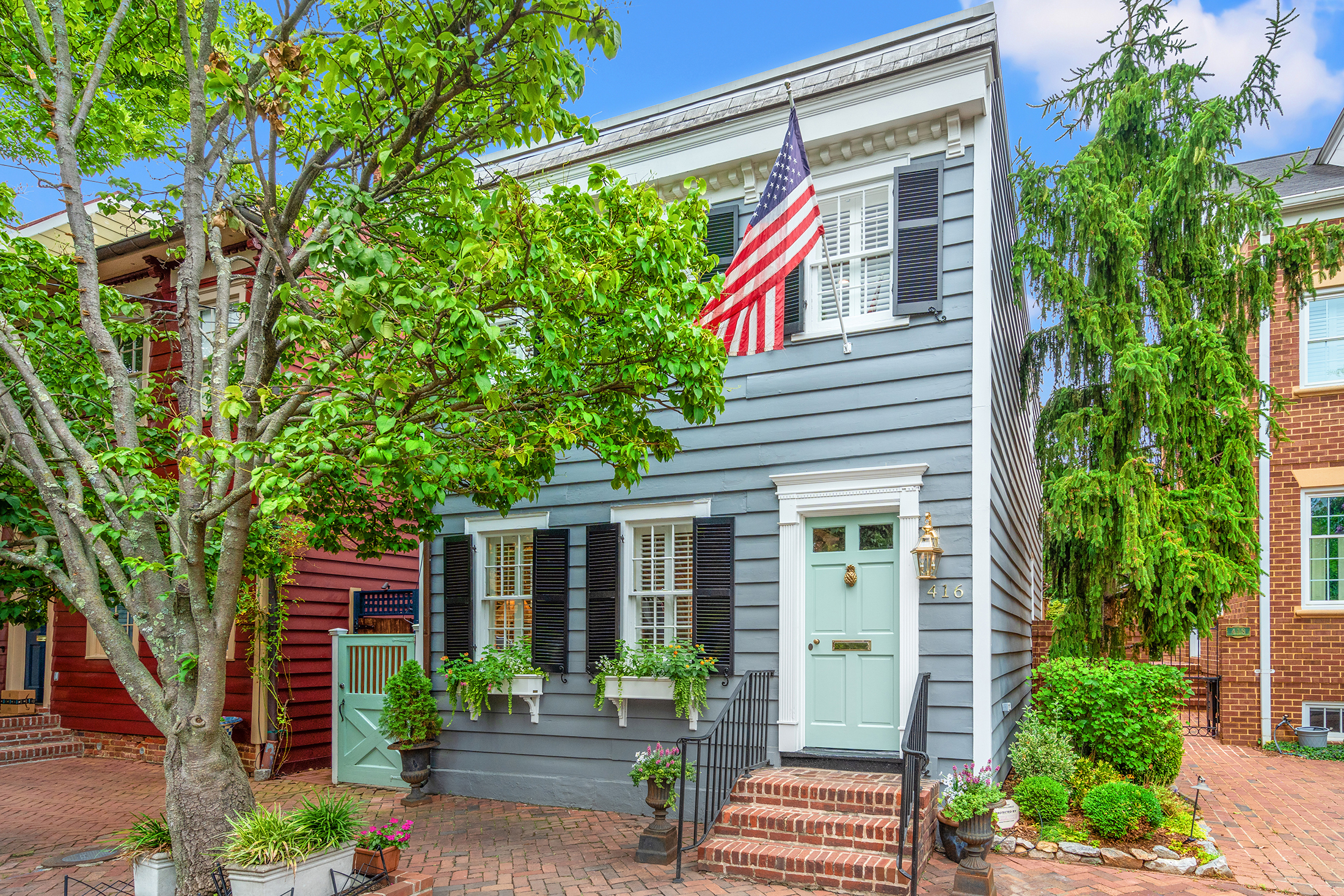 A historic row house in Alexandria, VA