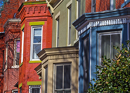 Row houses in Washington, DC