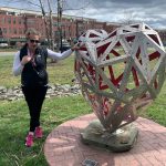 Amy Bobchek with heart sculpture