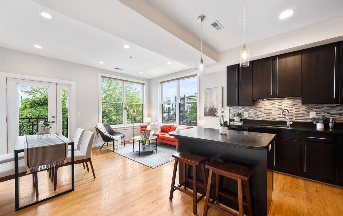 3577 Warder St NW #102 kitchen and living area