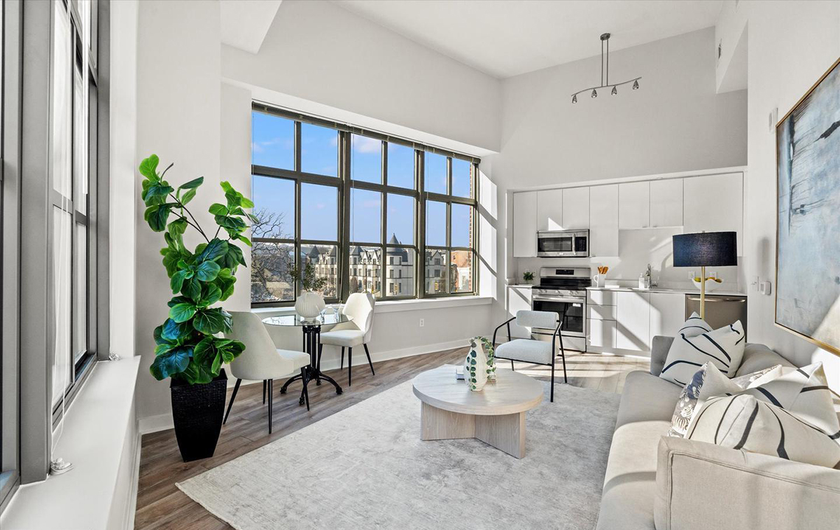 460 New York Ave NW #3 living room & kitchen